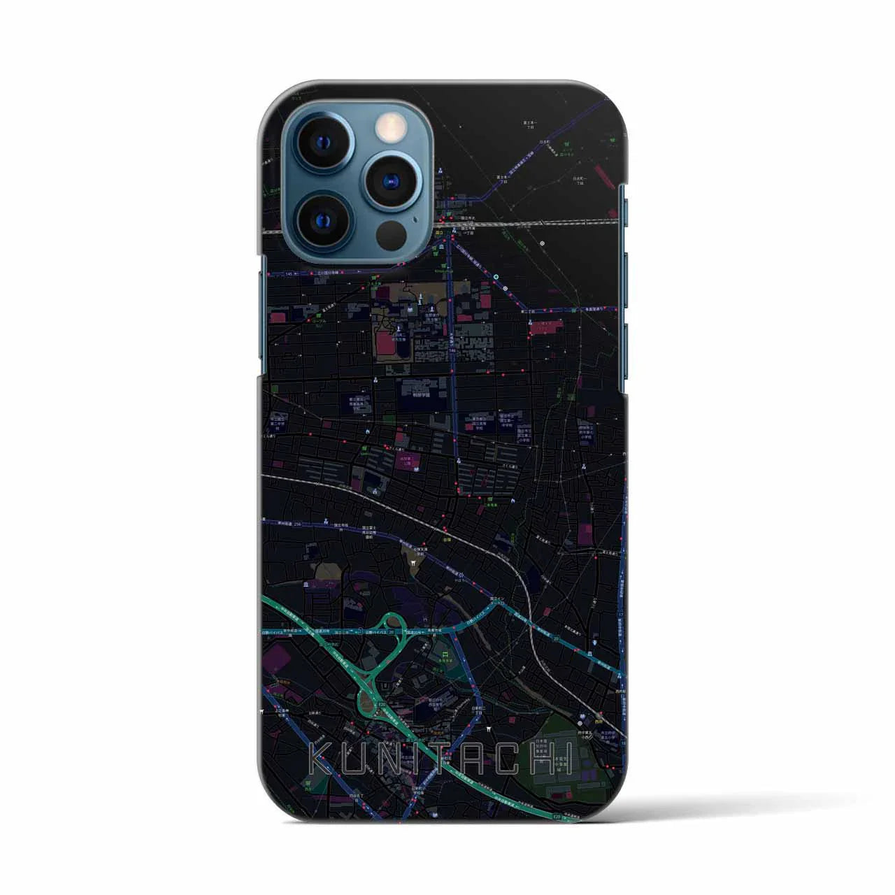 【国立(東京都)】地図柄iPhoneケース(バックカバータイプ)
