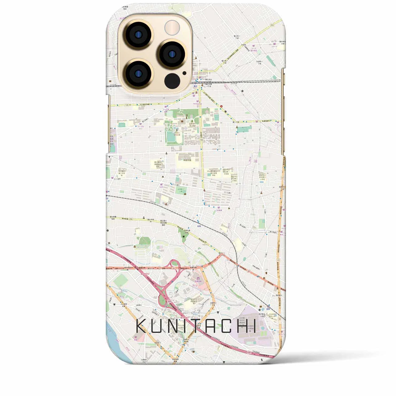 【国立(東京都)】地図柄iPhoneケース(バックカバータイプ)