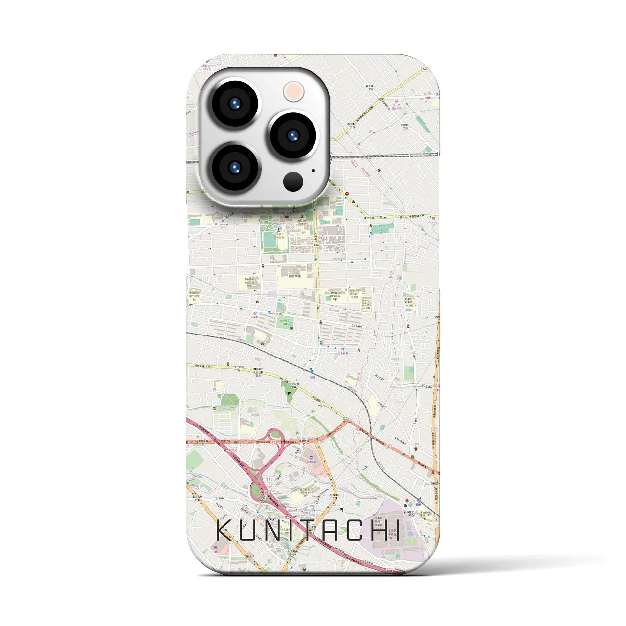 【国立(東京都)】地図柄iPhoneケース(バックカバータイプ)
