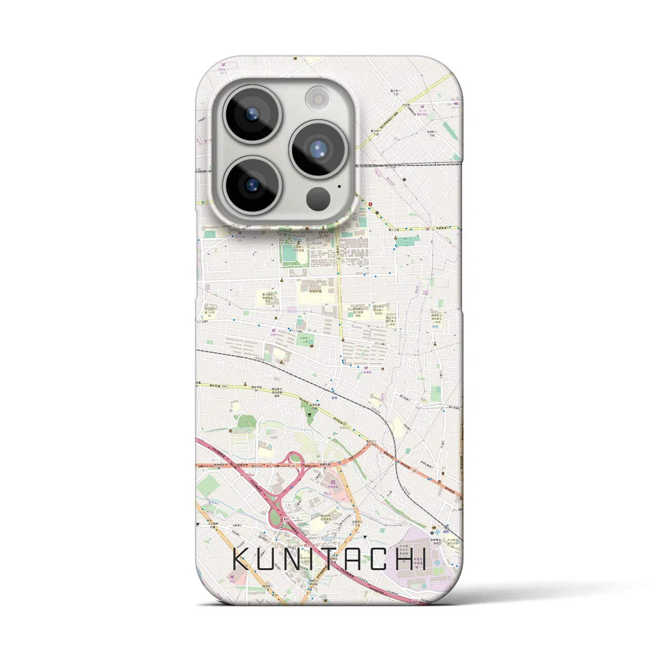 【国立(東京都)】地図柄iPhoneケース(バックカバータイプ)