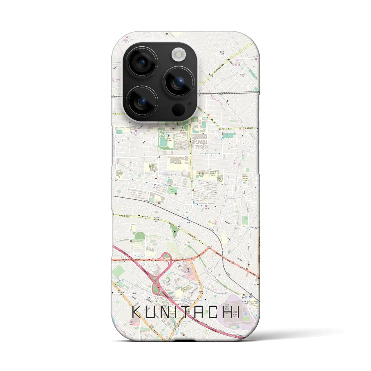 【国立(東京都)】地図柄iPhoneケース(バックカバータイプ)