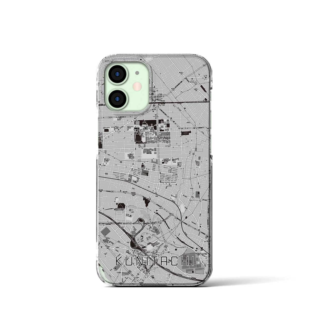 【国立(東京都)】地図柄iPhoneケース(クリアタイプ)