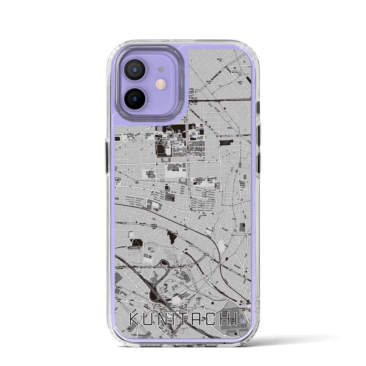 【国立(東京都)】地図柄iPhoneケース(MagSafeタイプ)