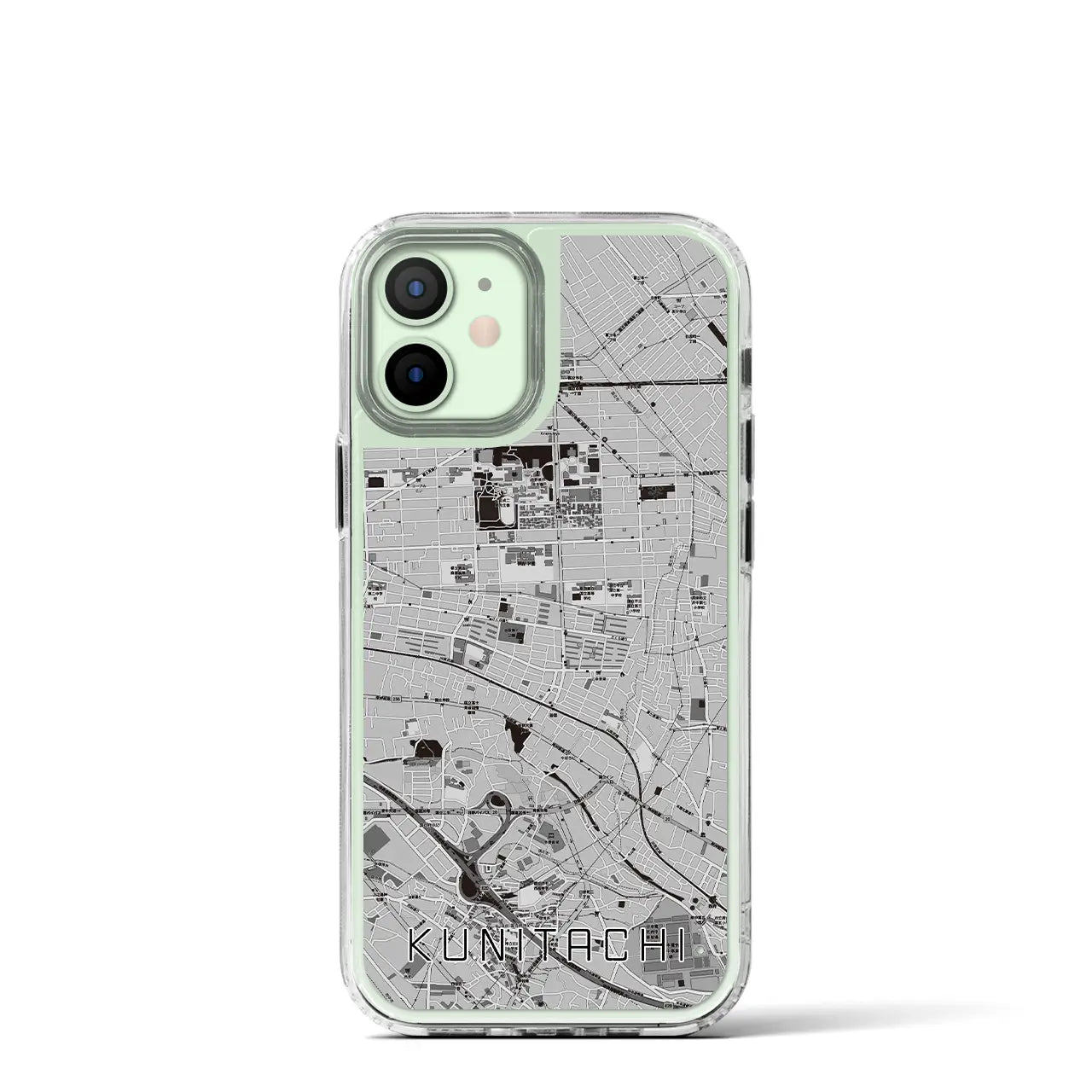 【国立(東京都)】地図柄iPhoneケース(MagSafeタイプ)