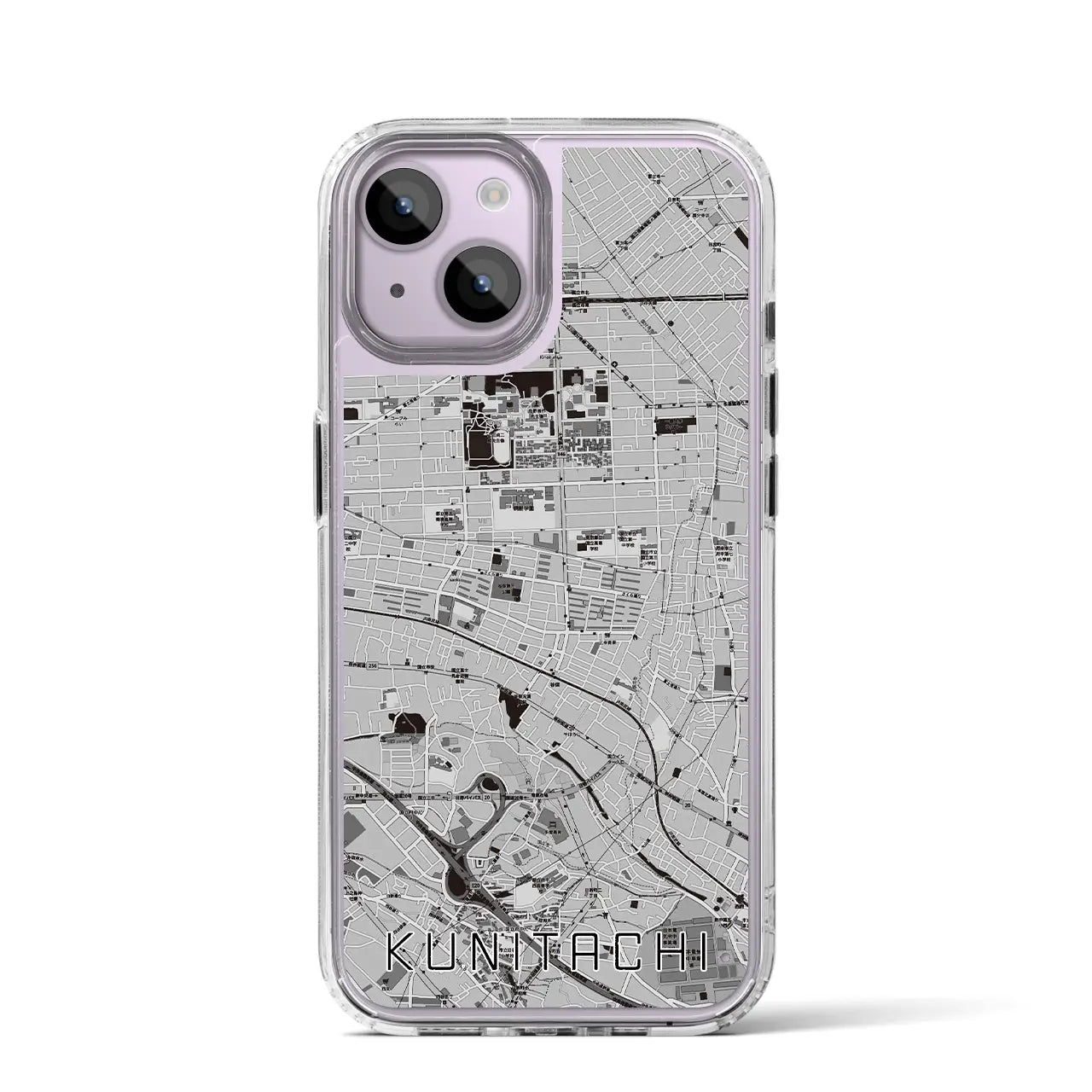 【国立(東京都)】地図柄iPhoneケース(MagSafeタイプ)