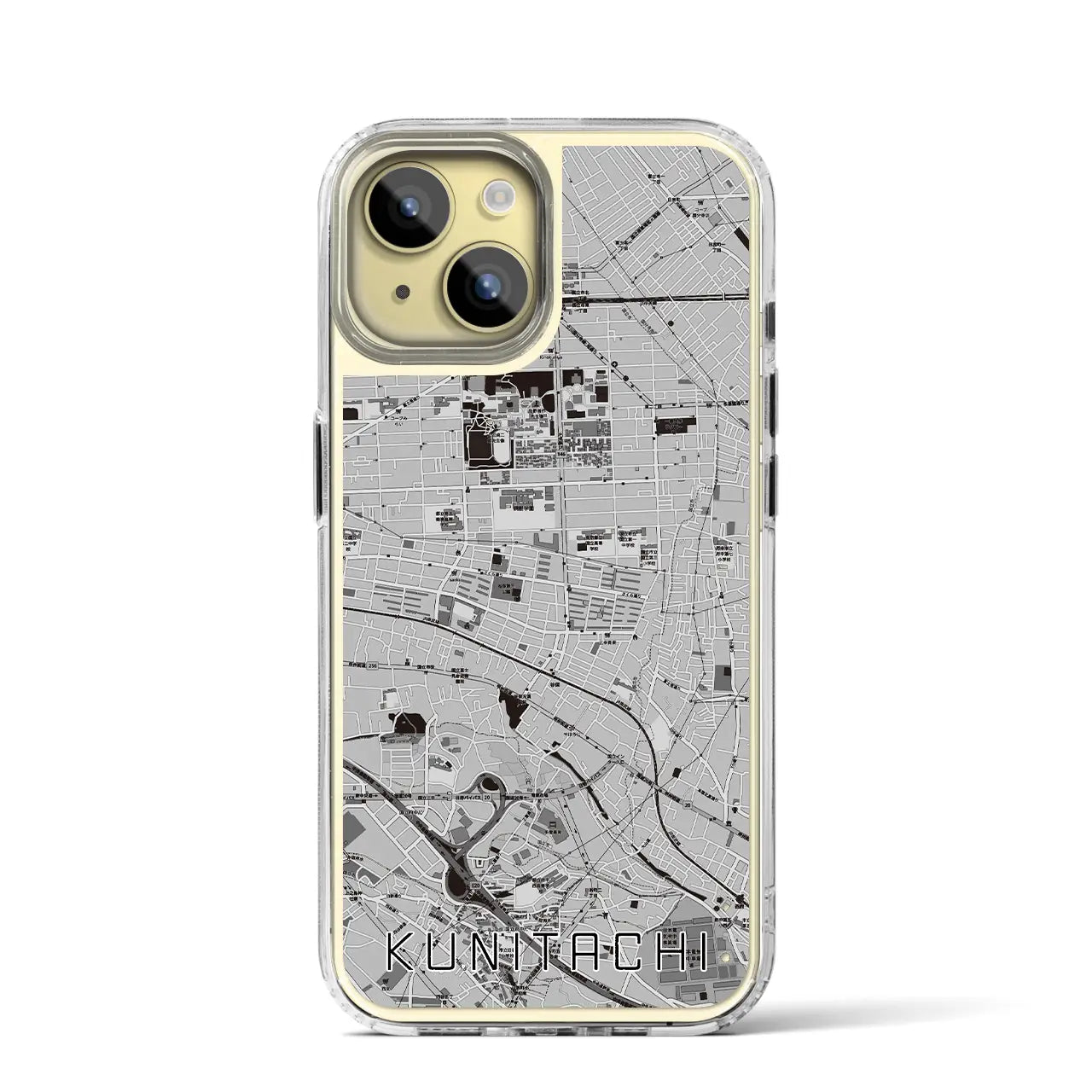 【国立(東京都)】地図柄iPhoneケース(MagSafeタイプ)