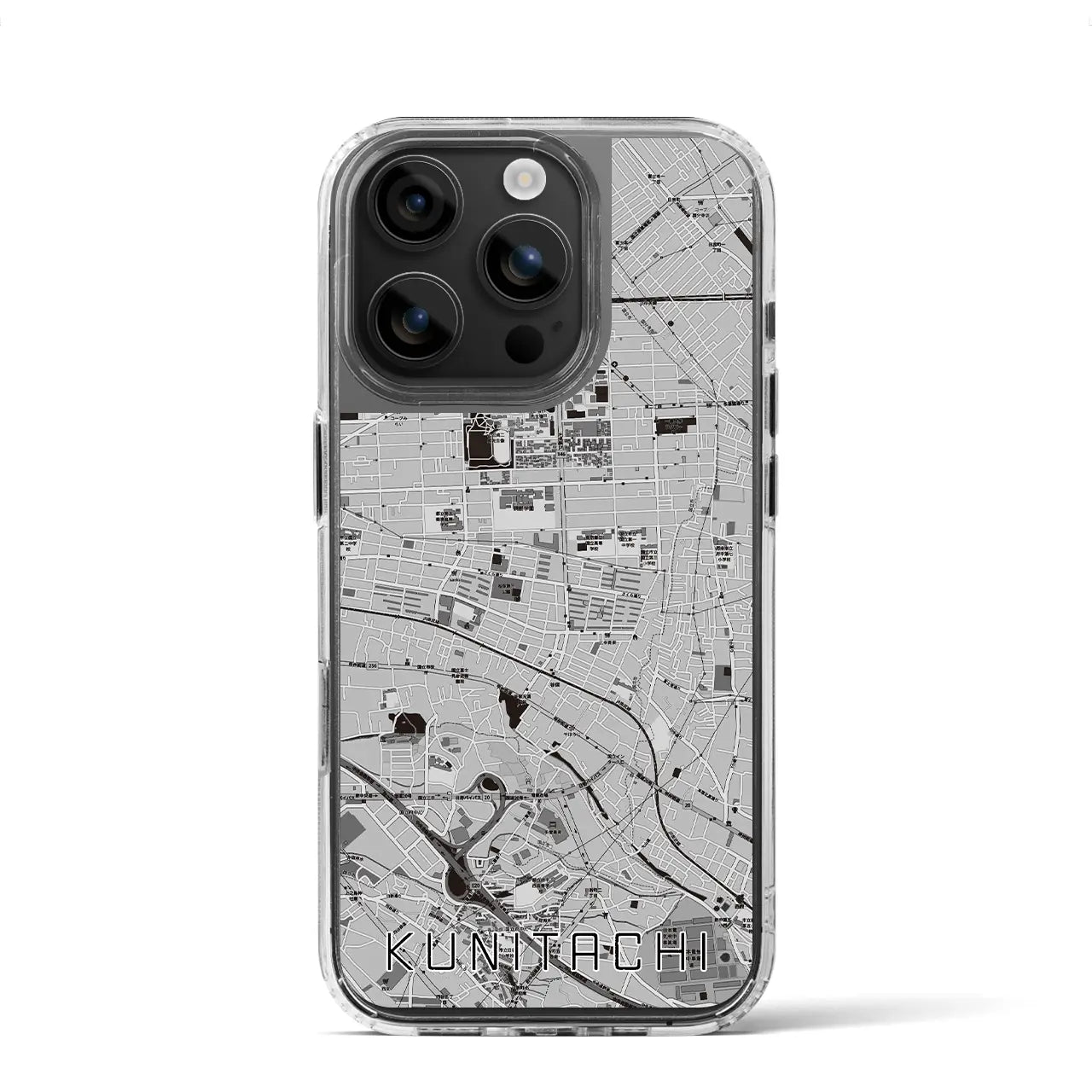 【国立(東京都)】地図柄iPhoneケース(MagSafeタイプ)
