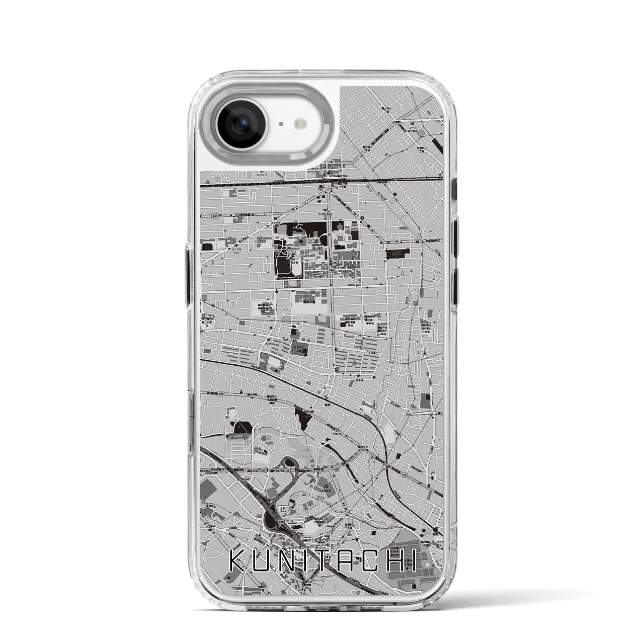 【国立(東京都)】地図柄iPhoneケース(MagSafeタイプ)