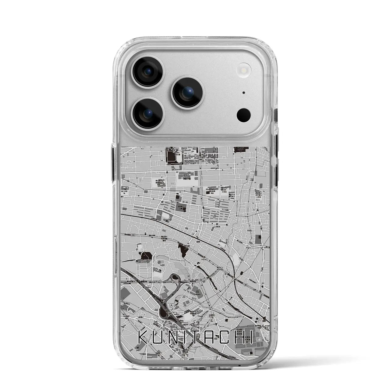 【国立(東京都)】地図柄iPhoneケース(MagSafeタイプ)