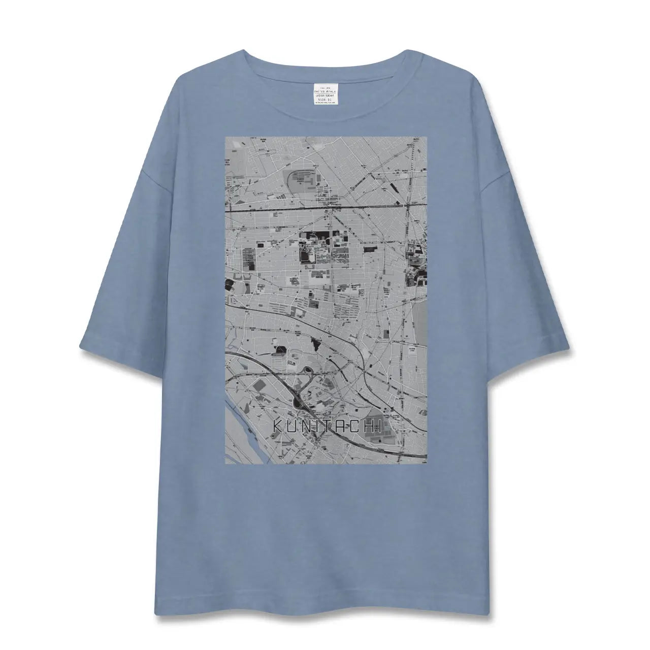 【国立(東京都)】地図柄ビッグシルエットTシャツ