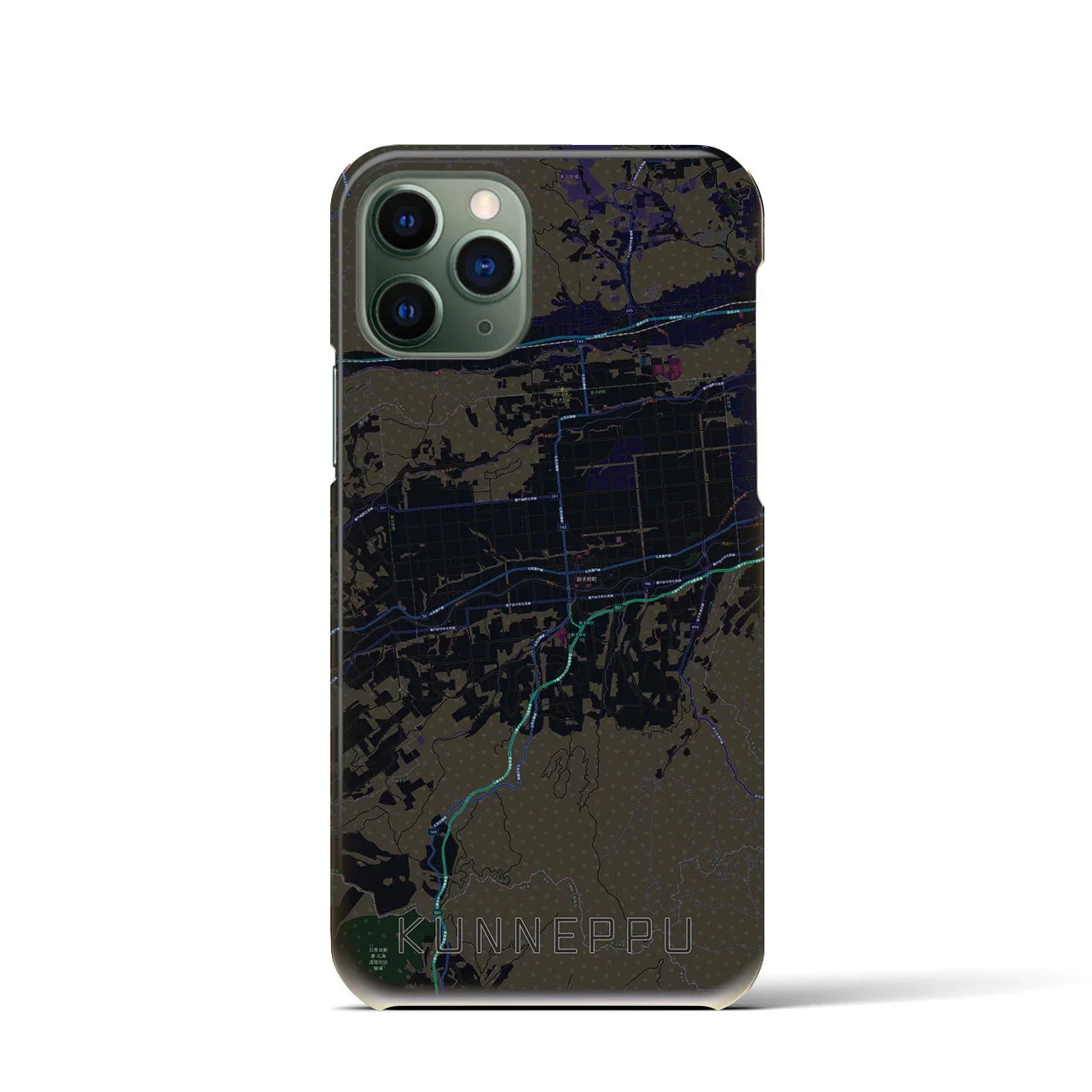 【訓子府(北海道)】地図柄iPhoneケース(バックカバータイプ)