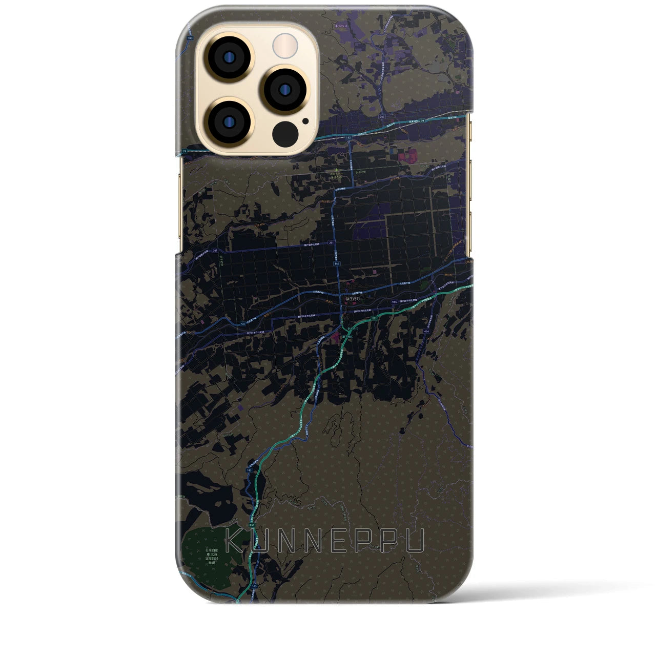 【訓子府(北海道)】地図柄iPhoneケース(バックカバータイプ)