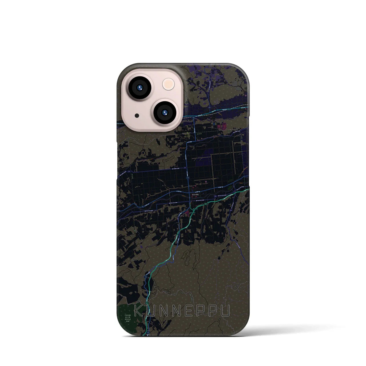 【訓子府(北海道)】地図柄iPhoneケース(バックカバータイプ)