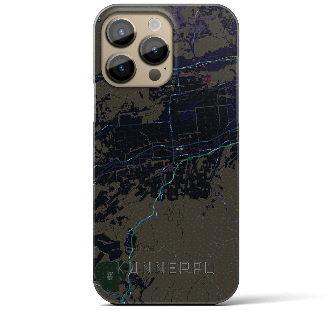 【訓子府(北海道)】地図柄iPhoneケース(バックカバータイプ)