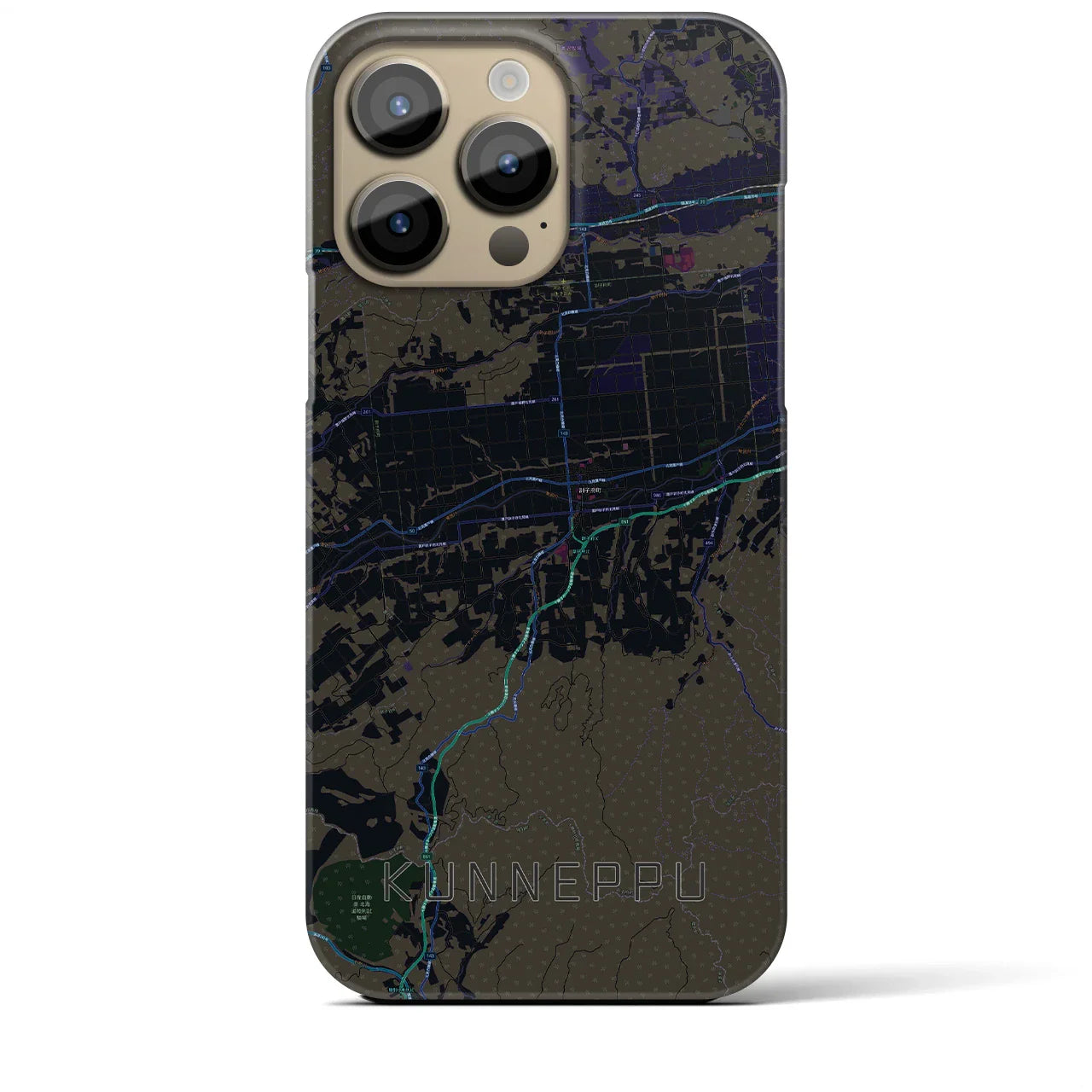 【訓子府(北海道)】地図柄iPhoneケース(バックカバータイプ)