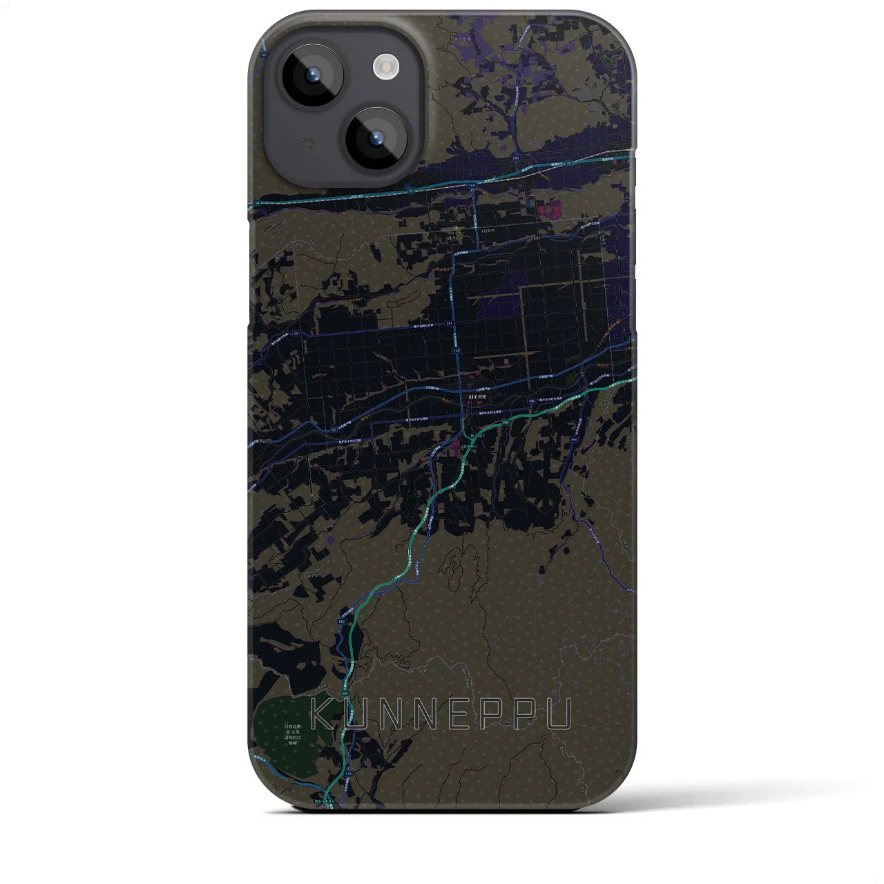 【訓子府(北海道)】地図柄iPhoneケース(バックカバータイプ)