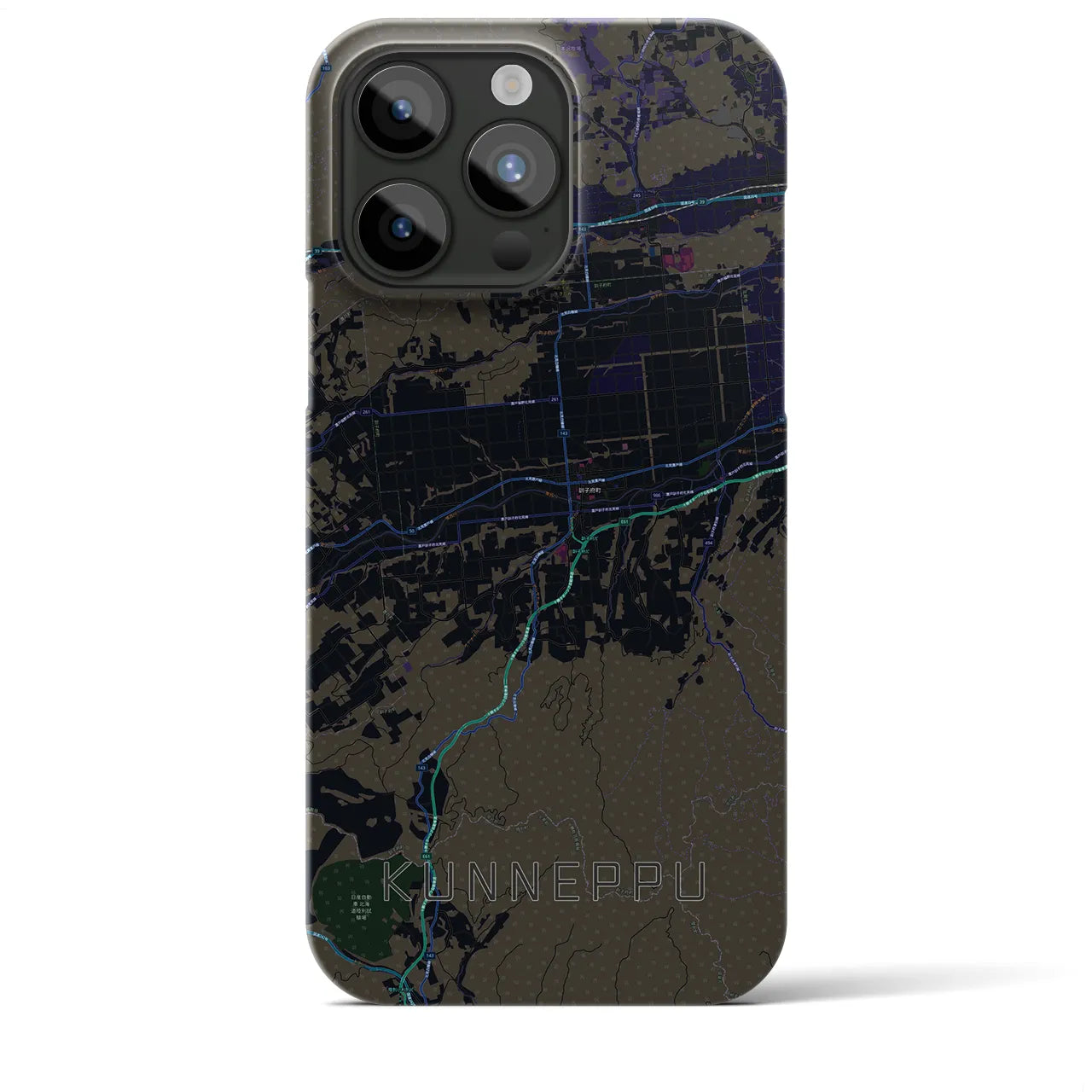 【訓子府(北海道)】地図柄iPhoneケース(バックカバータイプ)