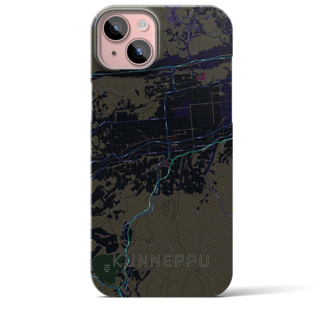 【訓子府(北海道)】地図柄iPhoneケース(バックカバータイプ)