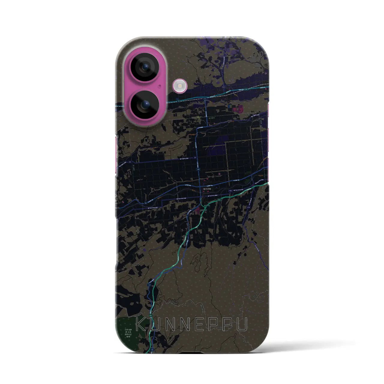 【訓子府(北海道)】地図柄iPhoneケース(バックカバータイプ)