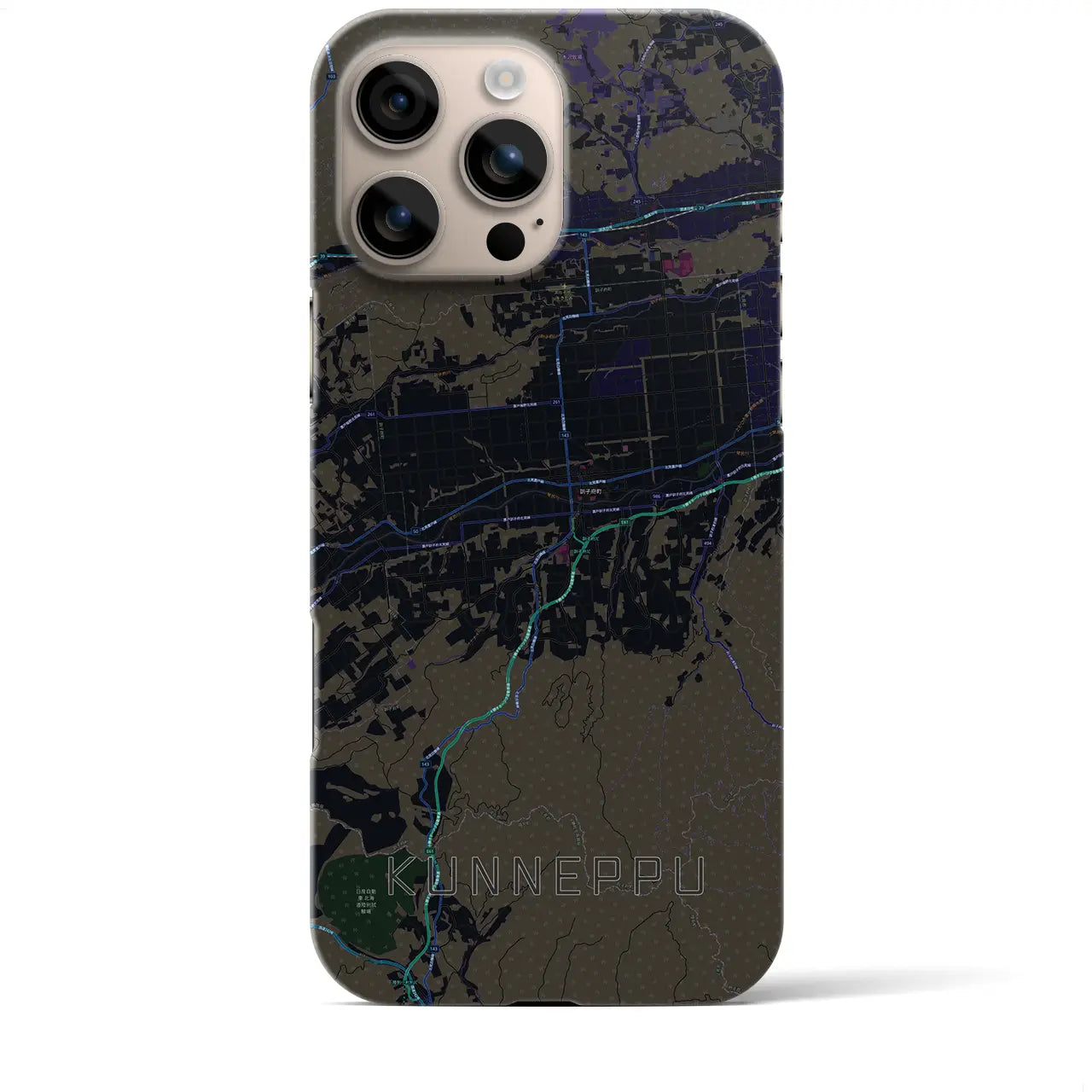 【訓子府(北海道)】地図柄iPhoneケース(バックカバータイプ)