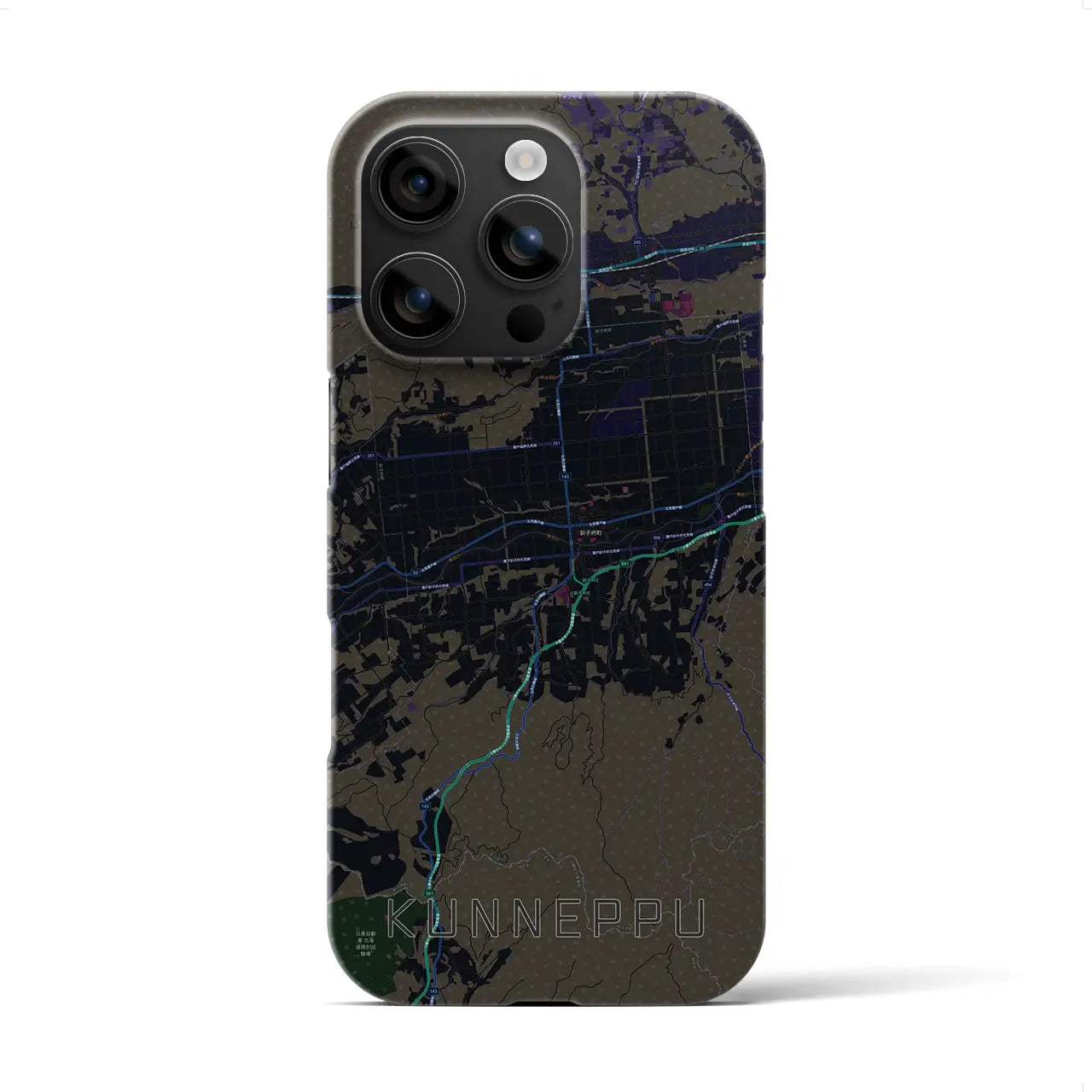 【訓子府(北海道)】地図柄iPhoneケース(バックカバータイプ)