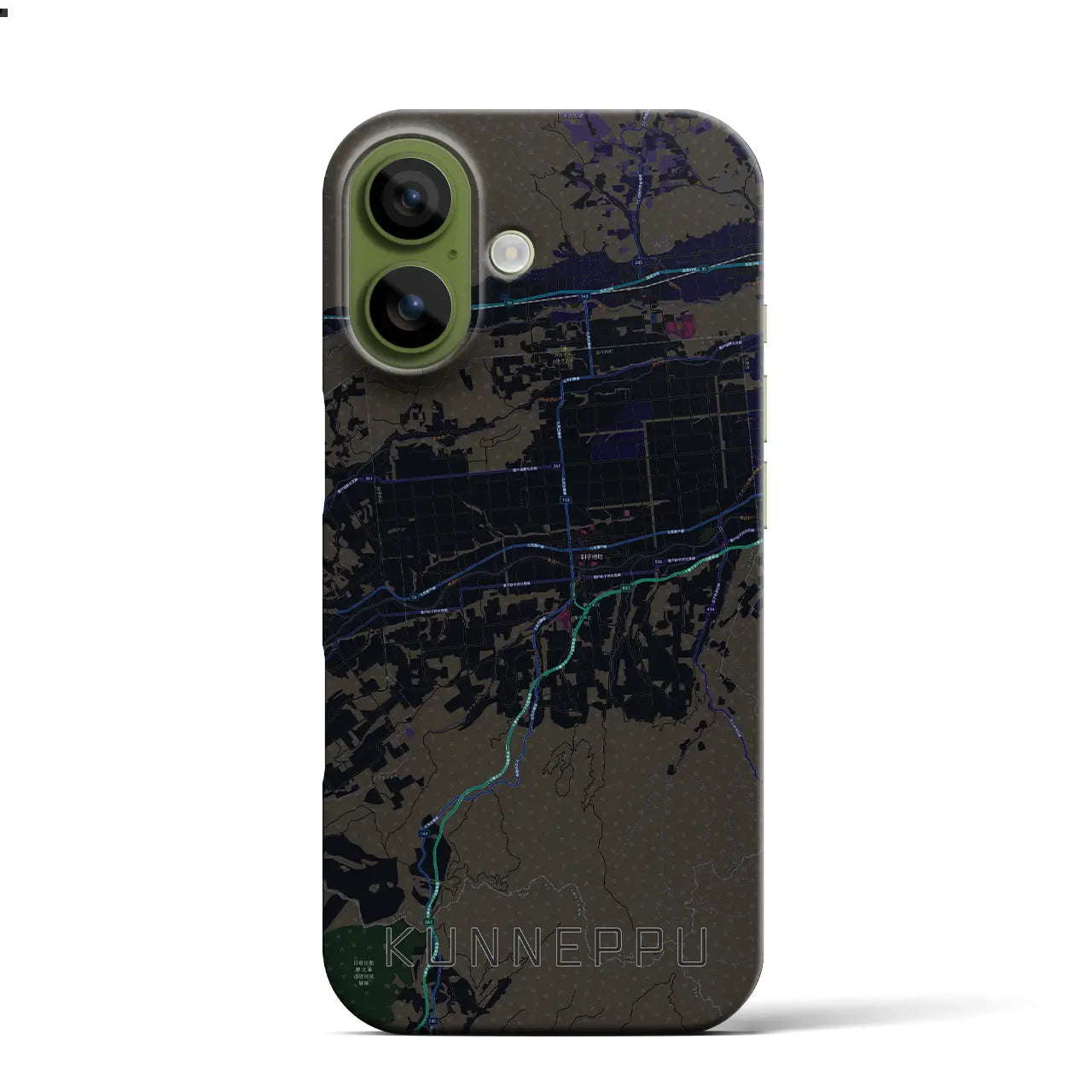 【訓子府(北海道)】地図柄iPhoneケース(バックカバータイプ)