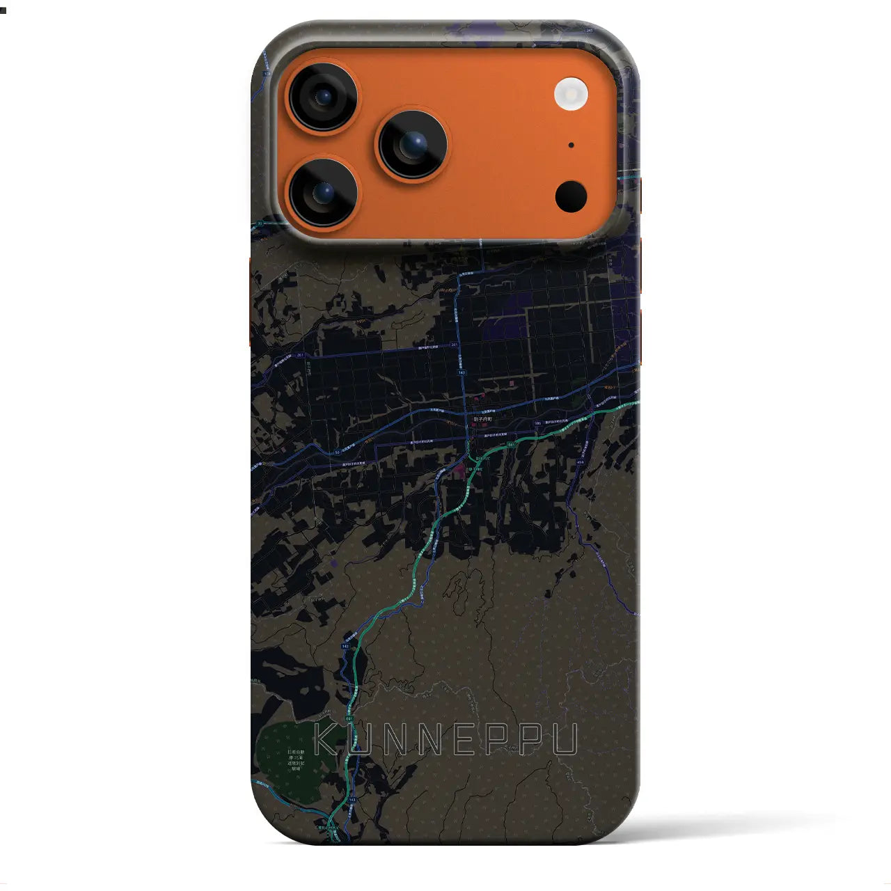 【訓子府(北海道)】地図柄iPhoneケース(バックカバータイプ)