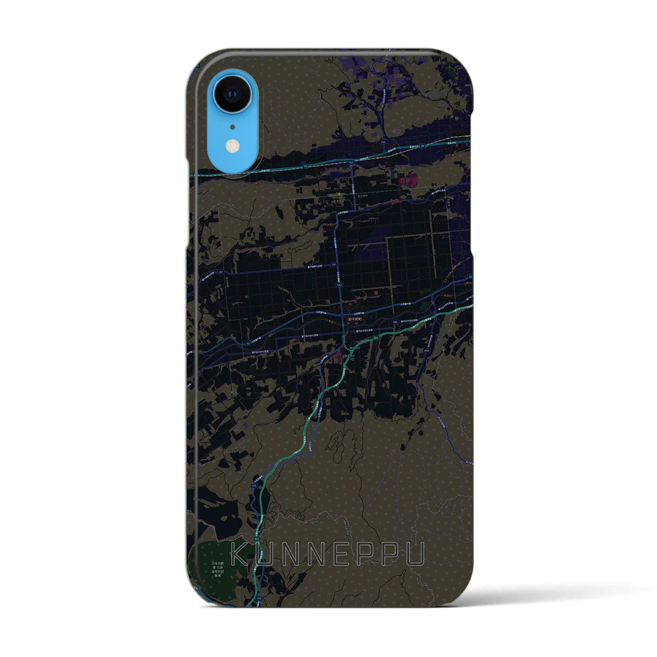 【訓子府(北海道)】地図柄iPhoneケース(バックカバータイプ)