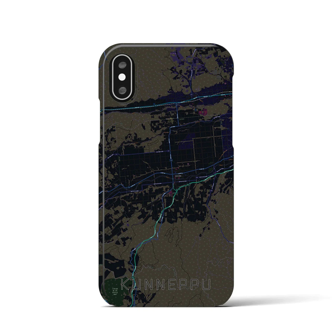 【訓子府(北海道)】地図柄iPhoneケース(バックカバータイプ)