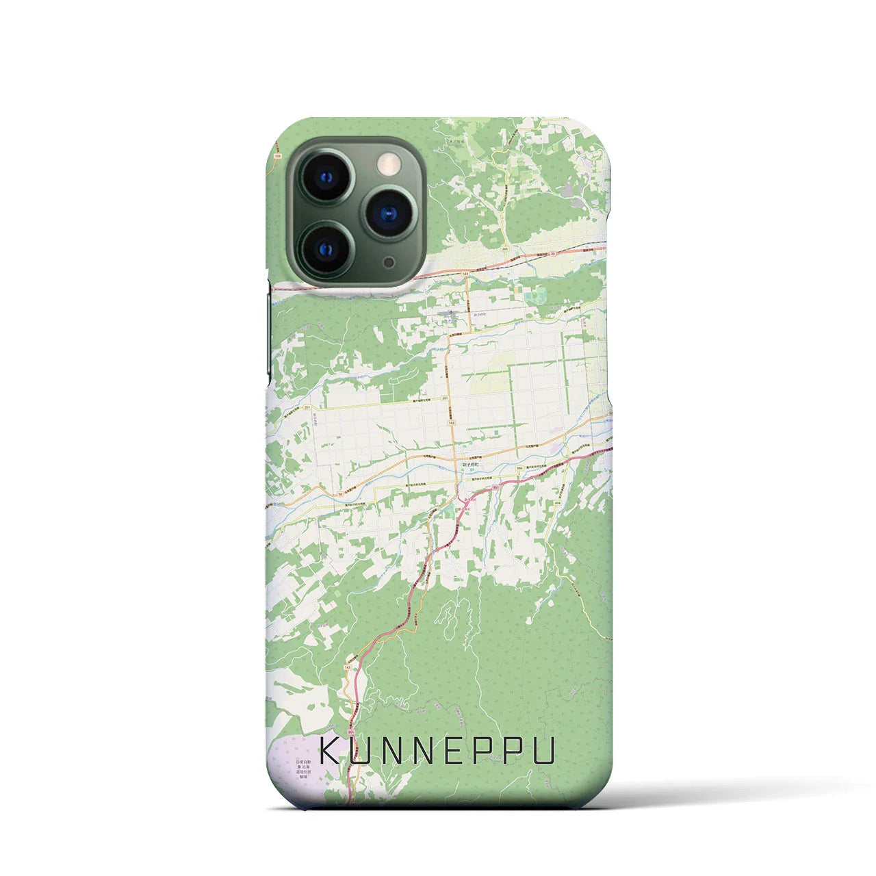 【訓子府(北海道)】地図柄iPhoneケース(バックカバータイプ)