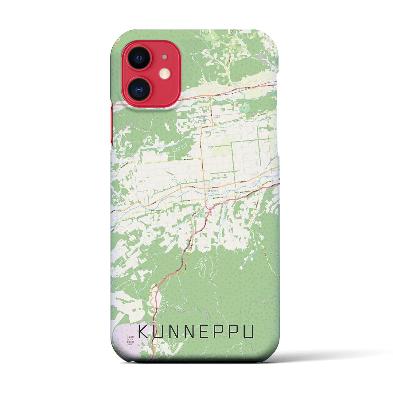 【訓子府(北海道)】地図柄iPhoneケース(バックカバータイプ)