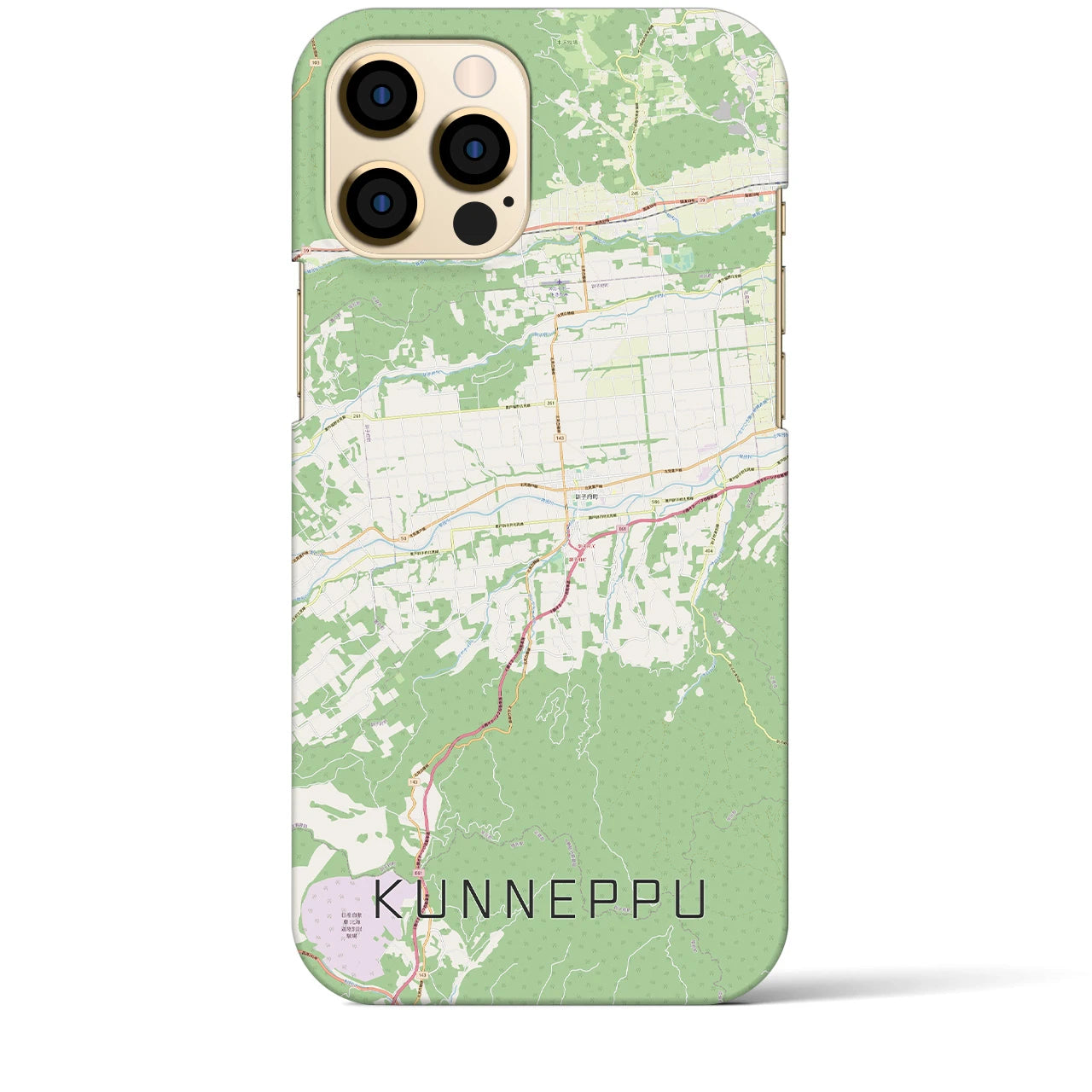 【訓子府(北海道)】地図柄iPhoneケース(バックカバータイプ)