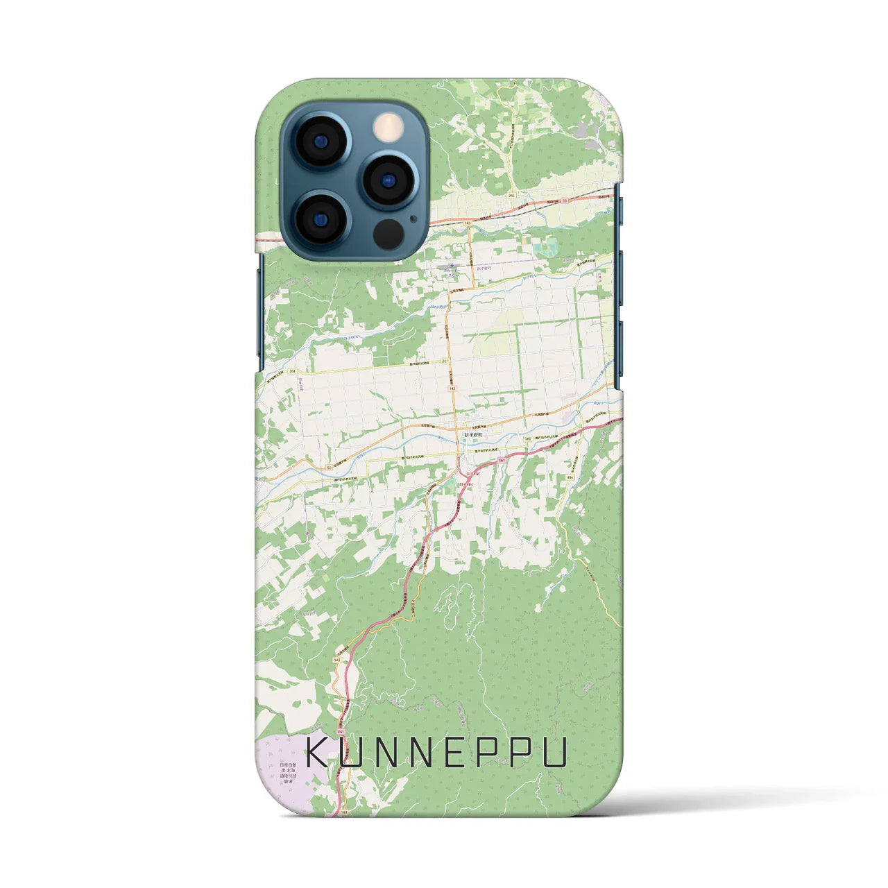 【訓子府(北海道)】地図柄iPhoneケース(バックカバータイプ)