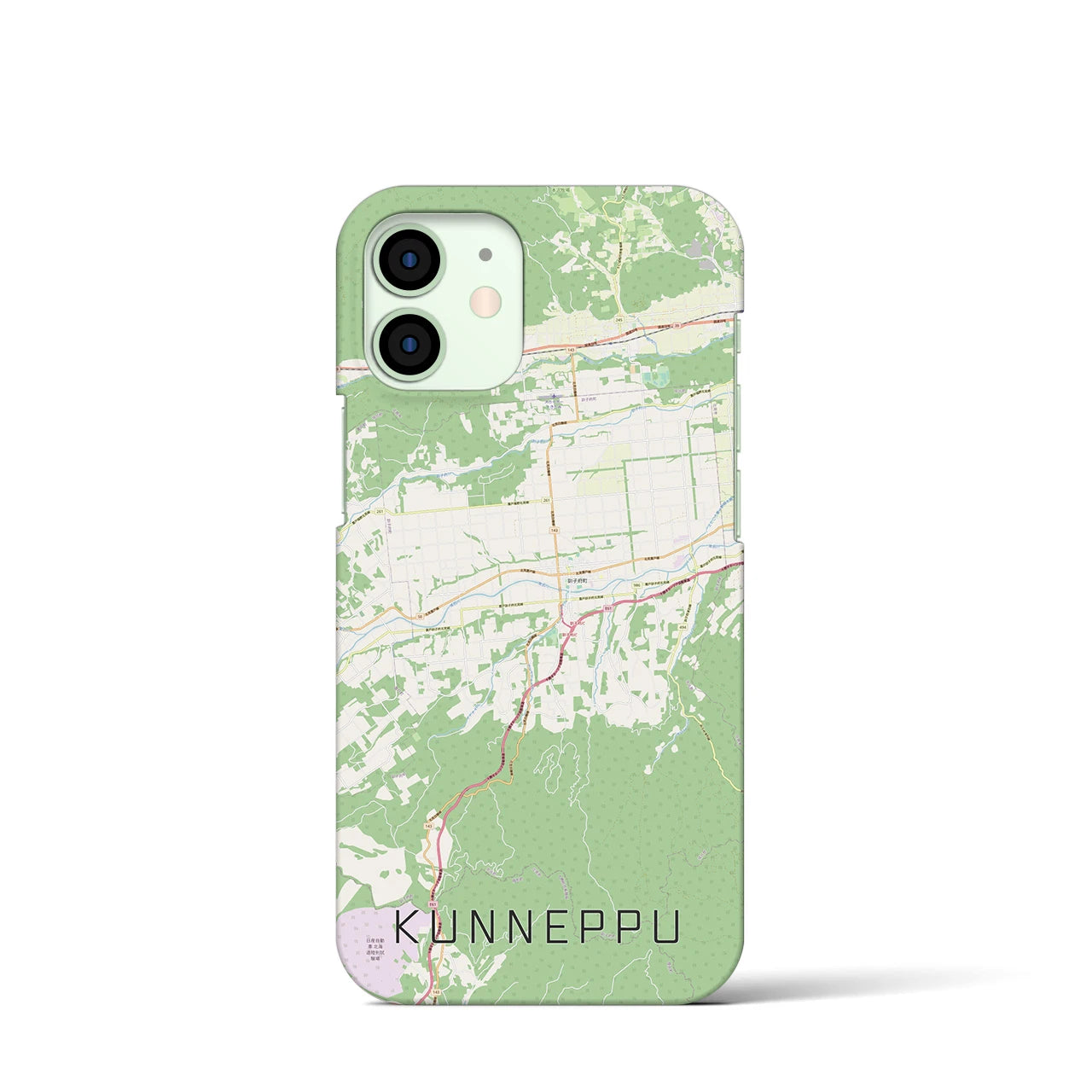 【訓子府(北海道)】地図柄iPhoneケース(バックカバータイプ)