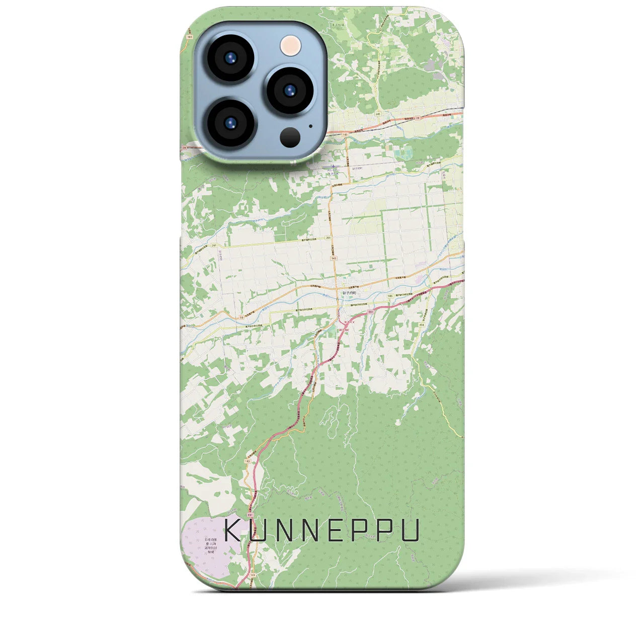 【訓子府(北海道)】地図柄iPhoneケース(バックカバータイプ)