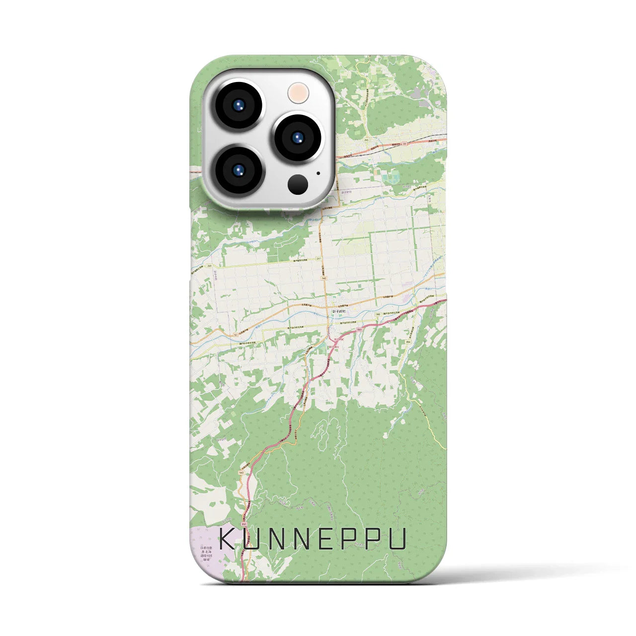 【訓子府(北海道)】地図柄iPhoneケース(バックカバータイプ)