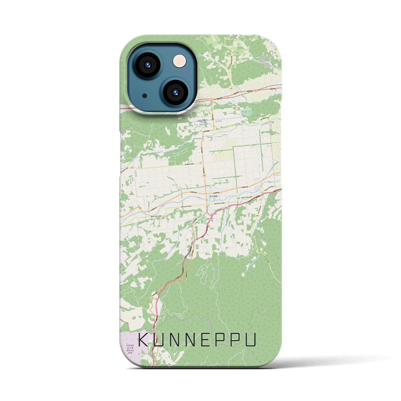 【訓子府(北海道)】地図柄iPhoneケース(バックカバータイプ)