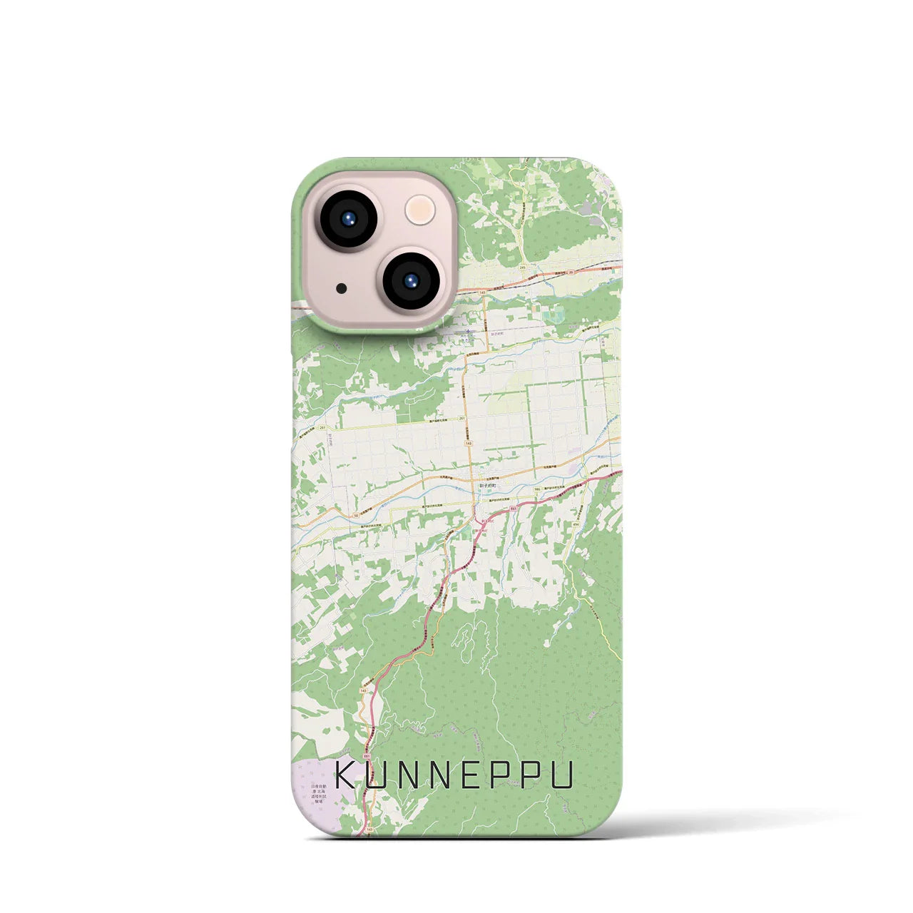【訓子府(北海道)】地図柄iPhoneケース(バックカバータイプ)