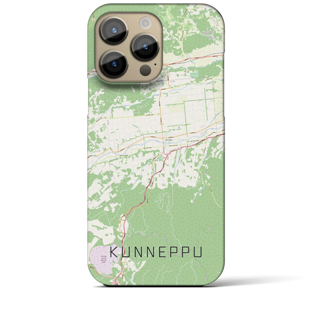 【訓子府(北海道)】地図柄iPhoneケース(バックカバータイプ)