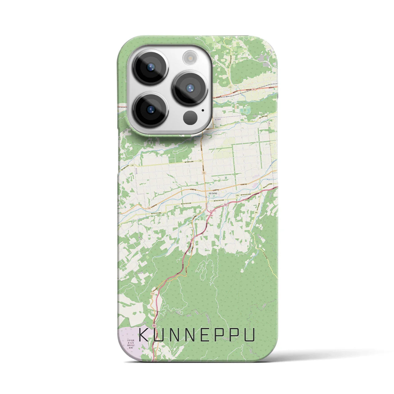 【訓子府(北海道)】地図柄iPhoneケース(バックカバータイプ)