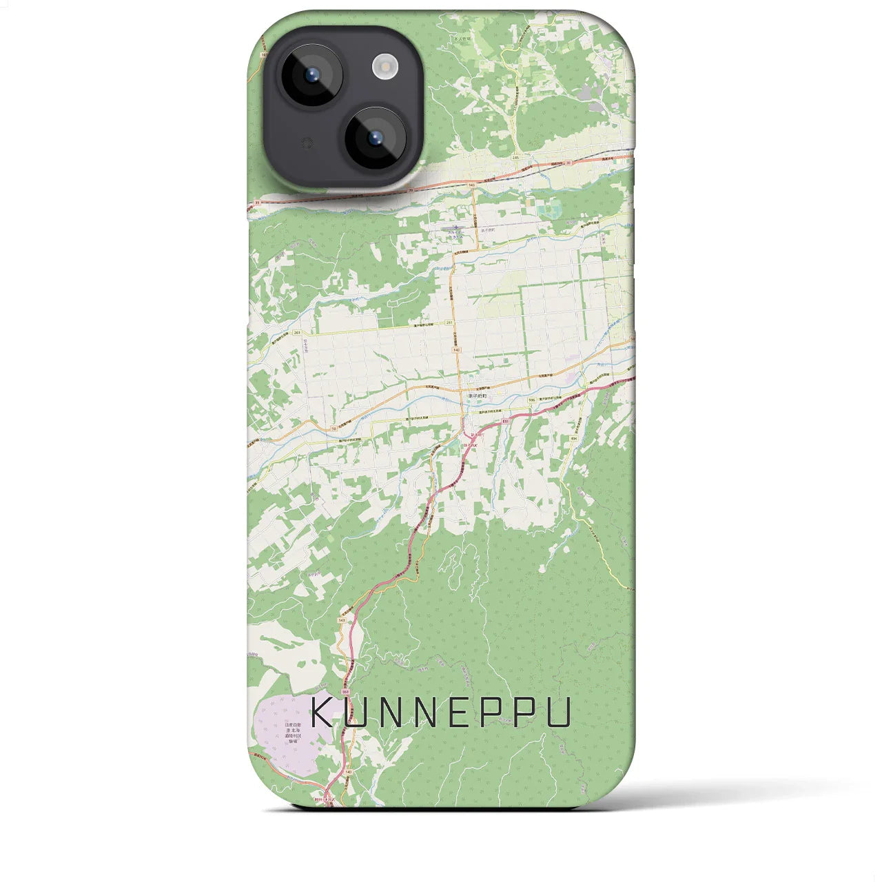 【訓子府(北海道)】地図柄iPhoneケース(バックカバータイプ)