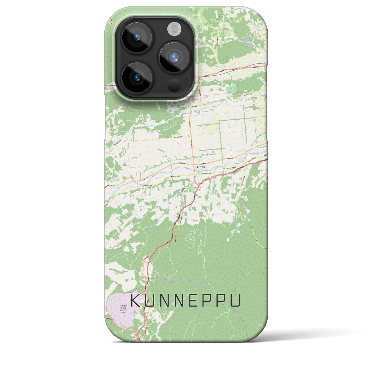 【訓子府(北海道)】地図柄iPhoneケース(バックカバータイプ)