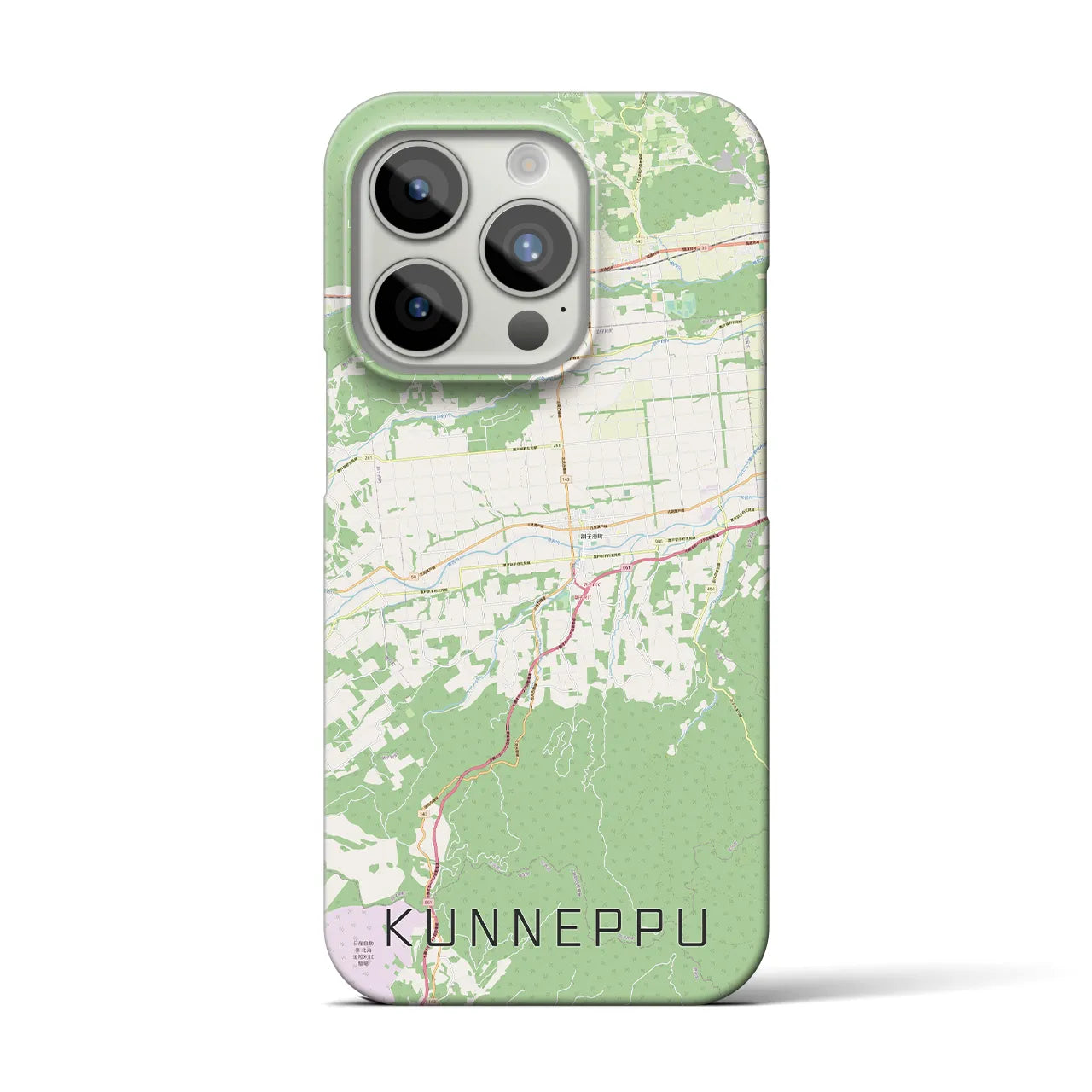 【訓子府(北海道)】地図柄iPhoneケース(バックカバータイプ)