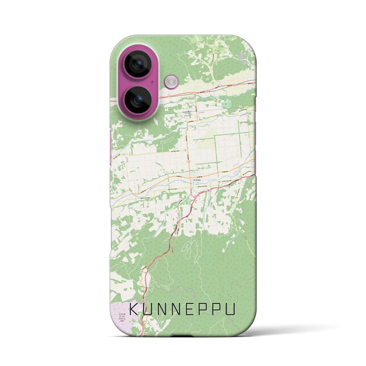 【訓子府(北海道)】地図柄iPhoneケース(バックカバータイプ)