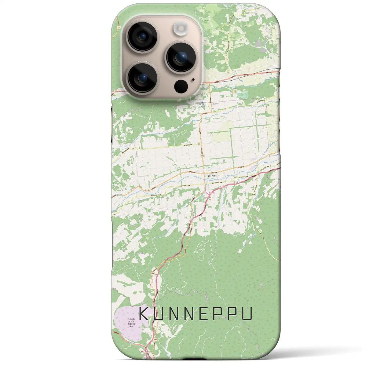 【訓子府(北海道)】地図柄iPhoneケース(バックカバータイプ)