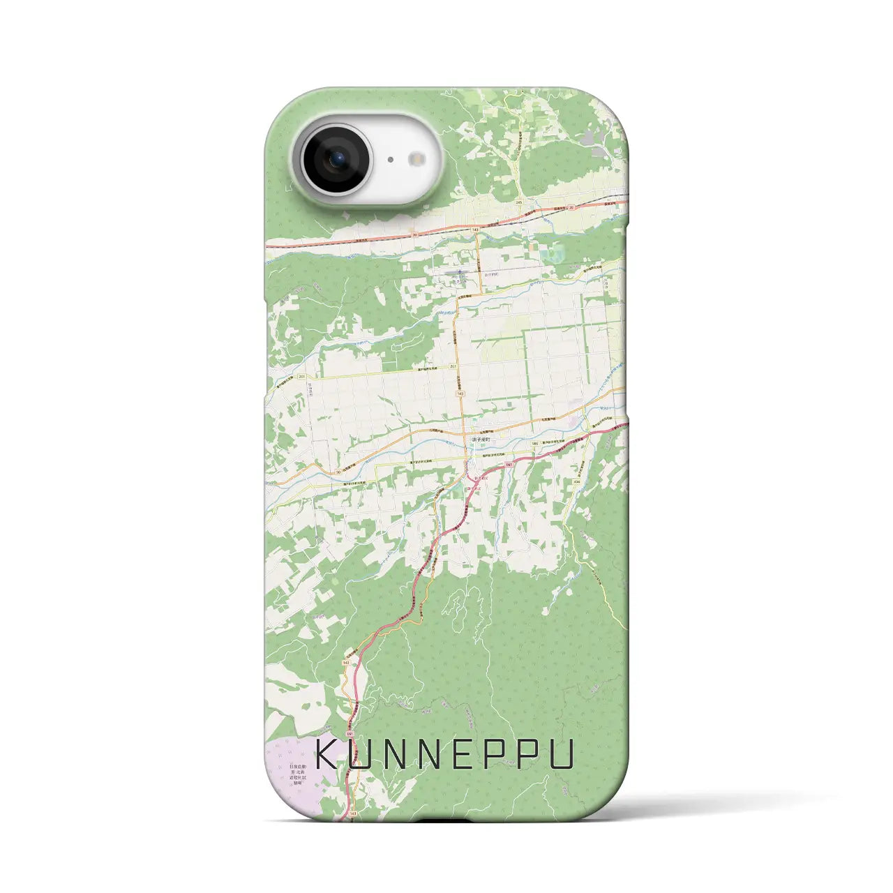 【訓子府(北海道)】地図柄iPhoneケース(バックカバータイプ)
