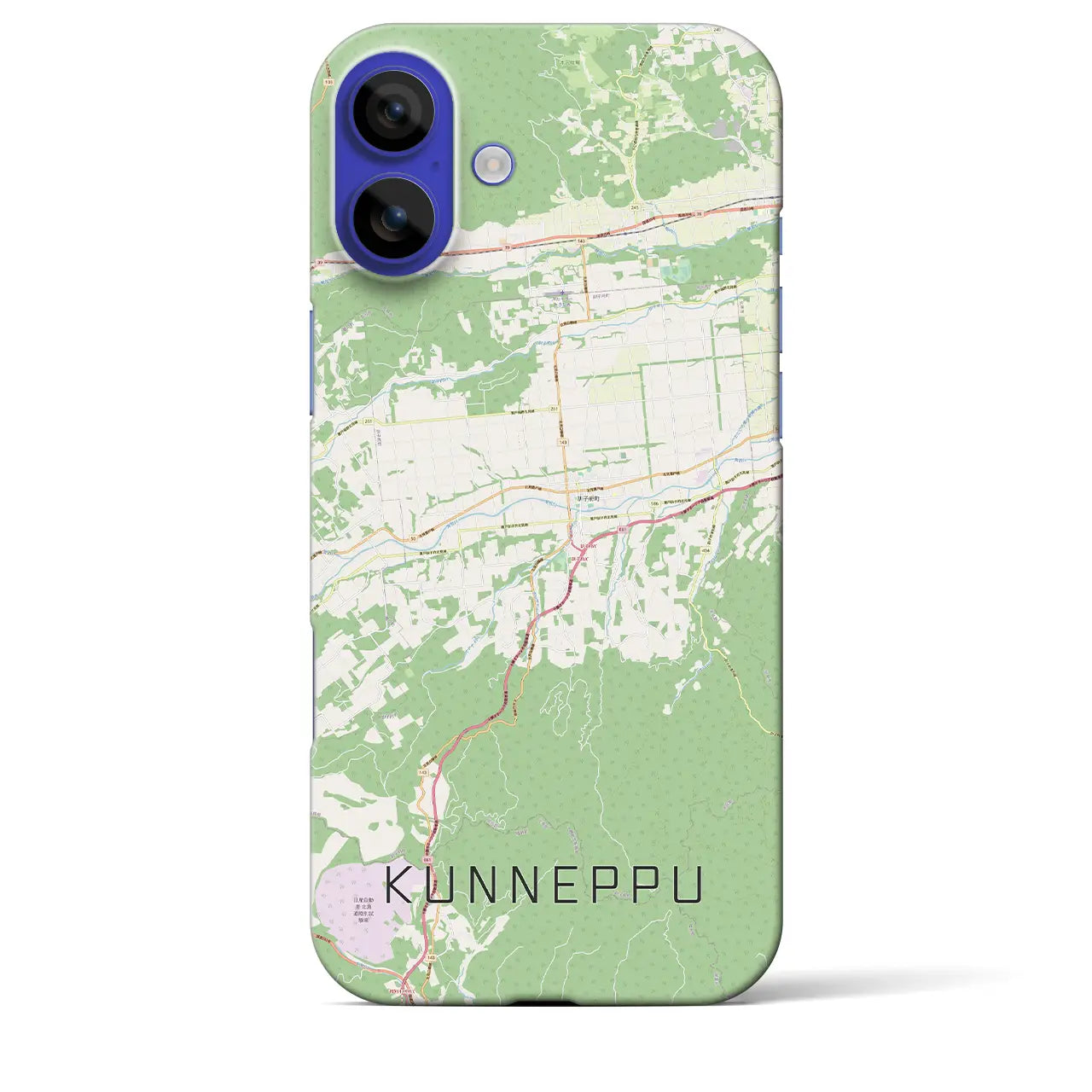 【訓子府(北海道)】地図柄iPhoneケース(バックカバータイプ)