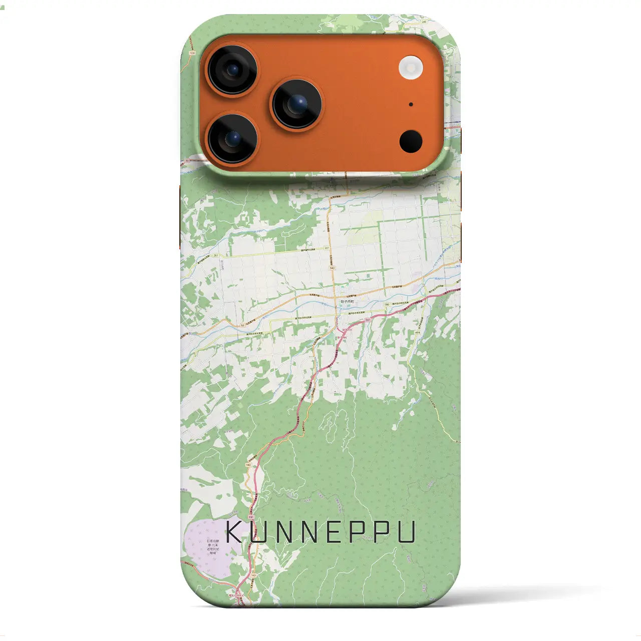 【訓子府(北海道)】地図柄iPhoneケース(バックカバータイプ)