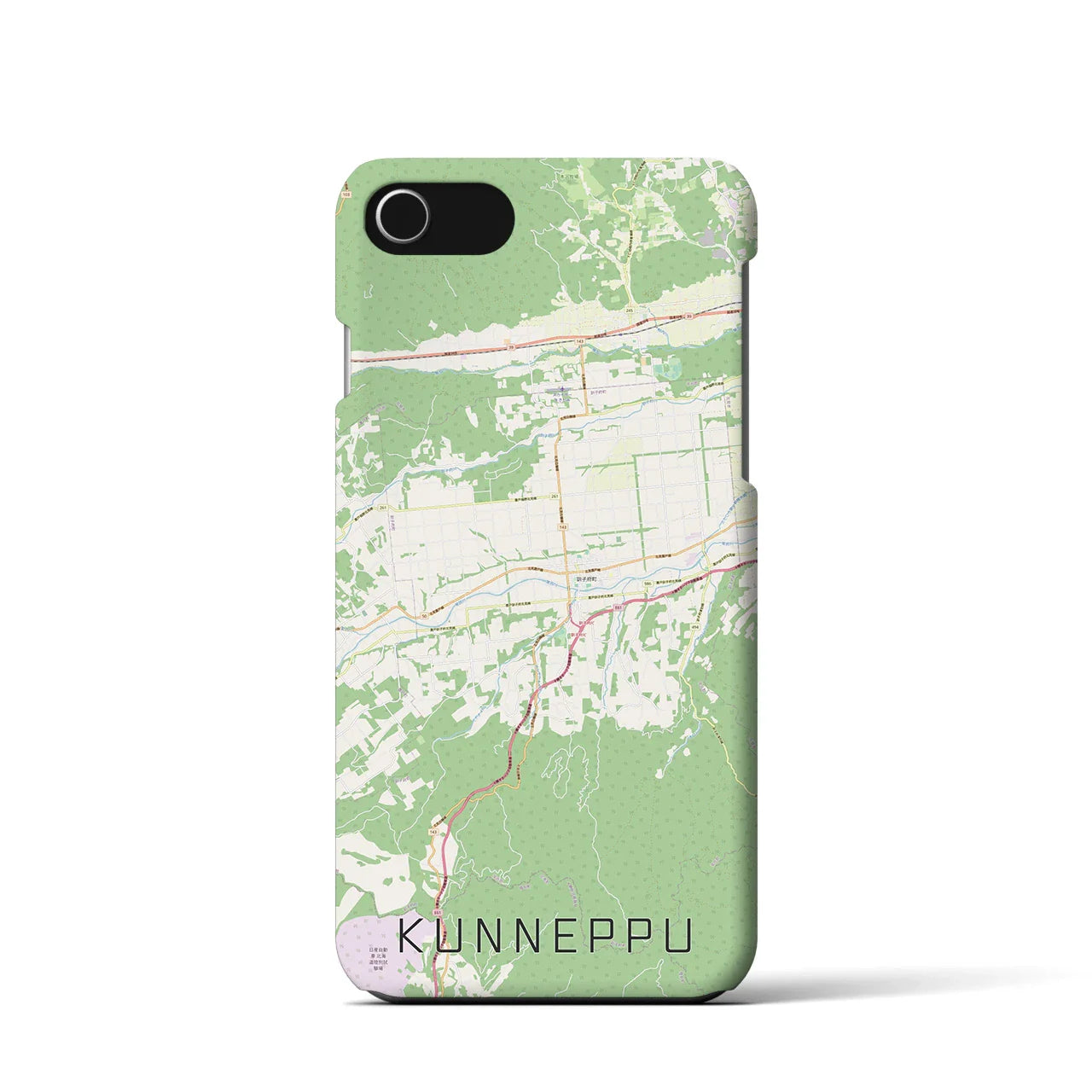 【訓子府(北海道)】地図柄iPhoneケース(バックカバータイプ)