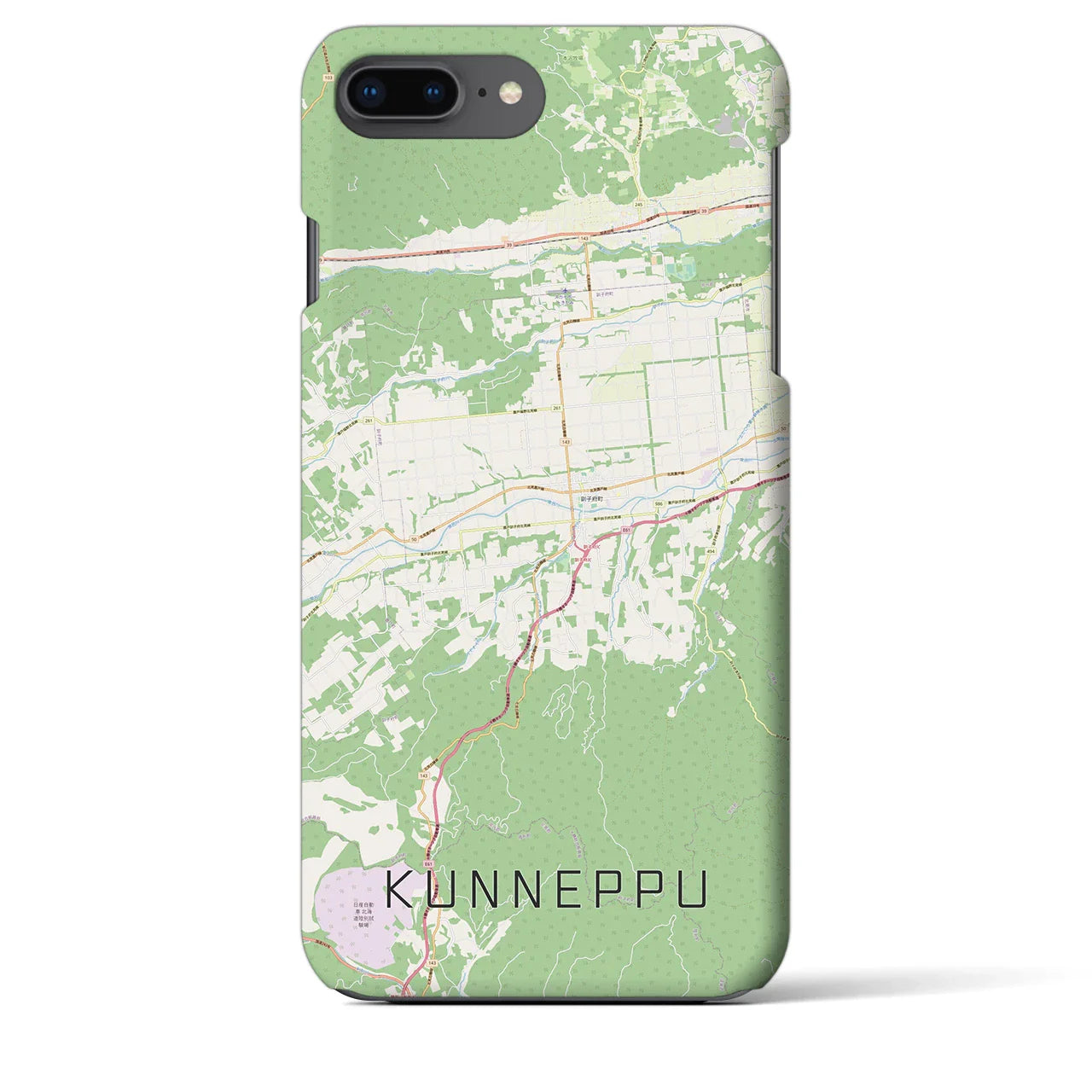 【訓子府(北海道)】地図柄iPhoneケース(バックカバータイプ)